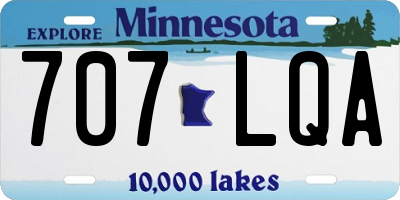 MN license plate 707LQA
