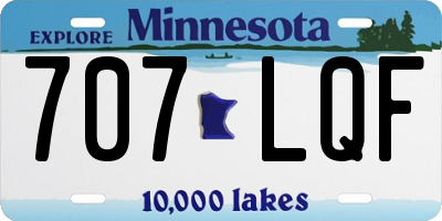 MN license plate 707LQF