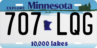 MN license plate 707LQG