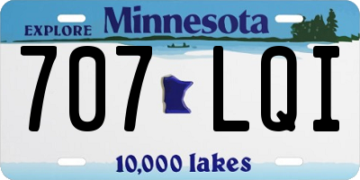 MN license plate 707LQI
