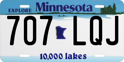 MN license plate 707LQJ