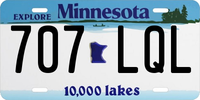 MN license plate 707LQL