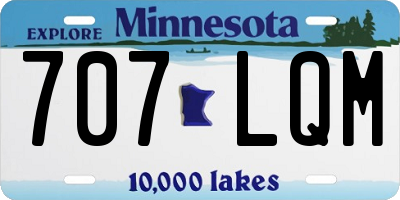 MN license plate 707LQM