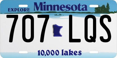 MN license plate 707LQS