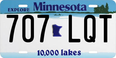 MN license plate 707LQT