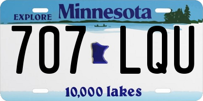 MN license plate 707LQU
