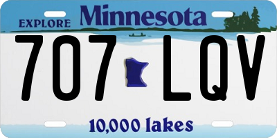 MN license plate 707LQV