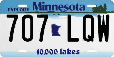 MN license plate 707LQW