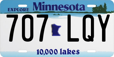 MN license plate 707LQY