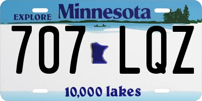 MN license plate 707LQZ