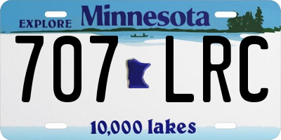 MN license plate 707LRC