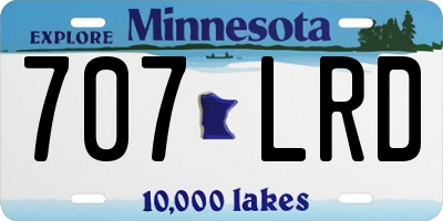 MN license plate 707LRD