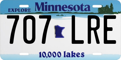 MN license plate 707LRE
