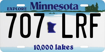 MN license plate 707LRF