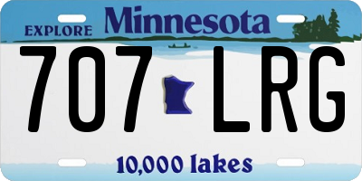 MN license plate 707LRG