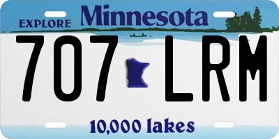 MN license plate 707LRM