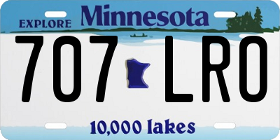 MN license plate 707LRO