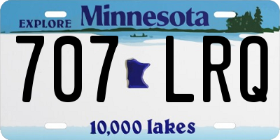 MN license plate 707LRQ