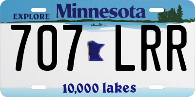 MN license plate 707LRR