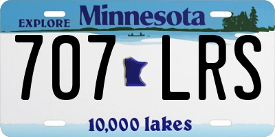MN license plate 707LRS