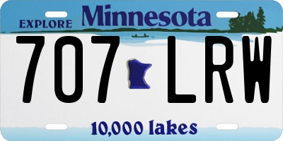 MN license plate 707LRW