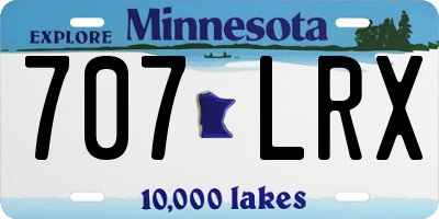 MN license plate 707LRX