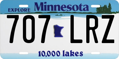 MN license plate 707LRZ