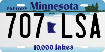 MN license plate 707LSA