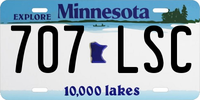 MN license plate 707LSC