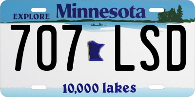 MN license plate 707LSD