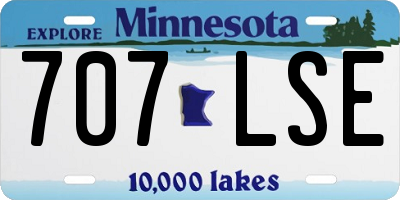 MN license plate 707LSE