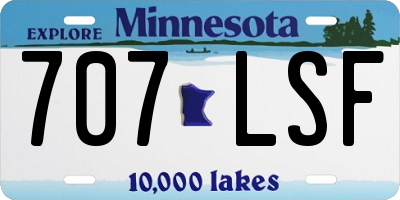 MN license plate 707LSF