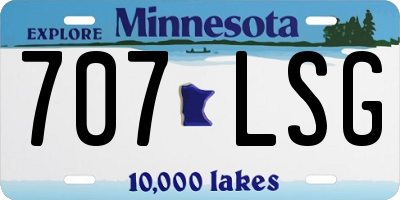 MN license plate 707LSG