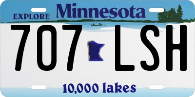MN license plate 707LSH