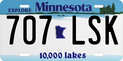 MN license plate 707LSK