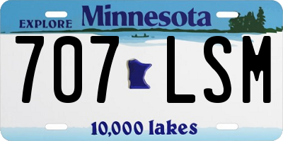 MN license plate 707LSM
