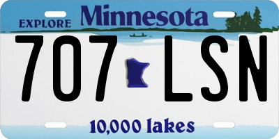 MN license plate 707LSN