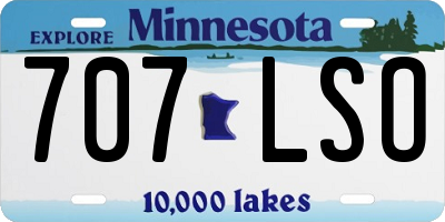 MN license plate 707LSO