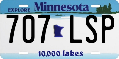 MN license plate 707LSP
