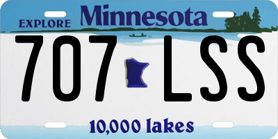 MN license plate 707LSS