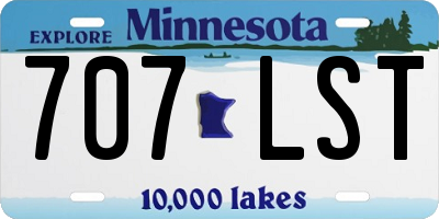 MN license plate 707LST