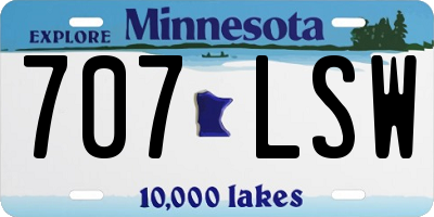 MN license plate 707LSW