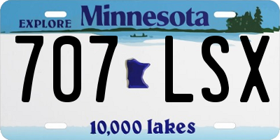 MN license plate 707LSX