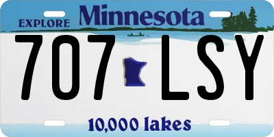 MN license plate 707LSY