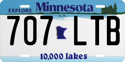 MN license plate 707LTB