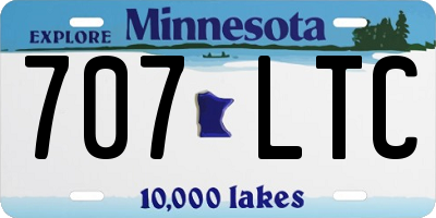 MN license plate 707LTC