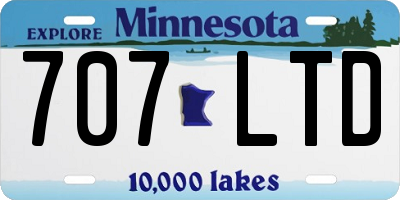 MN license plate 707LTD