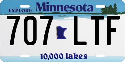 MN license plate 707LTF