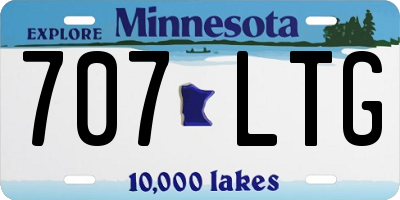 MN license plate 707LTG