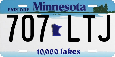 MN license plate 707LTJ